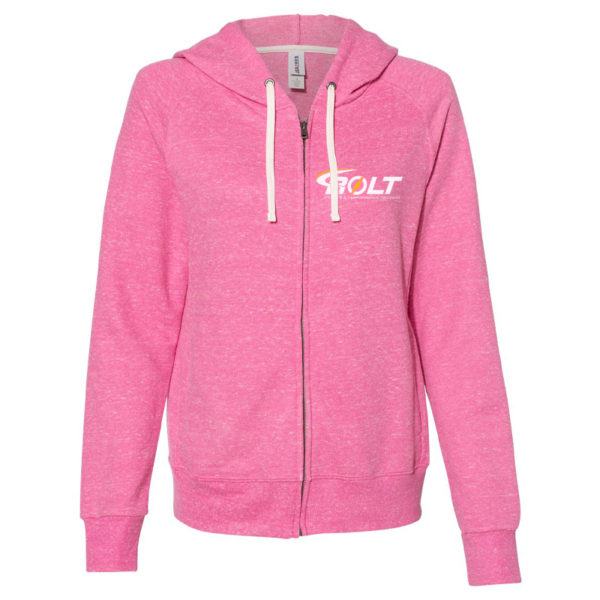 Women's Full Zip Hoodie - Pink