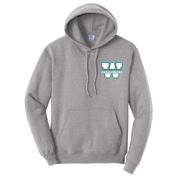 Core Fleece Pullover Hooded Sweatshirt - W Logo - Athletic Heather