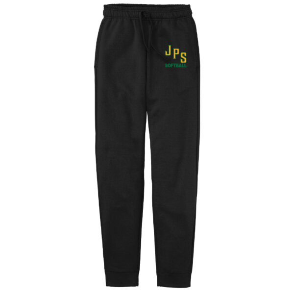 Joggers with Pockets, Cuffed Bottoms - Black